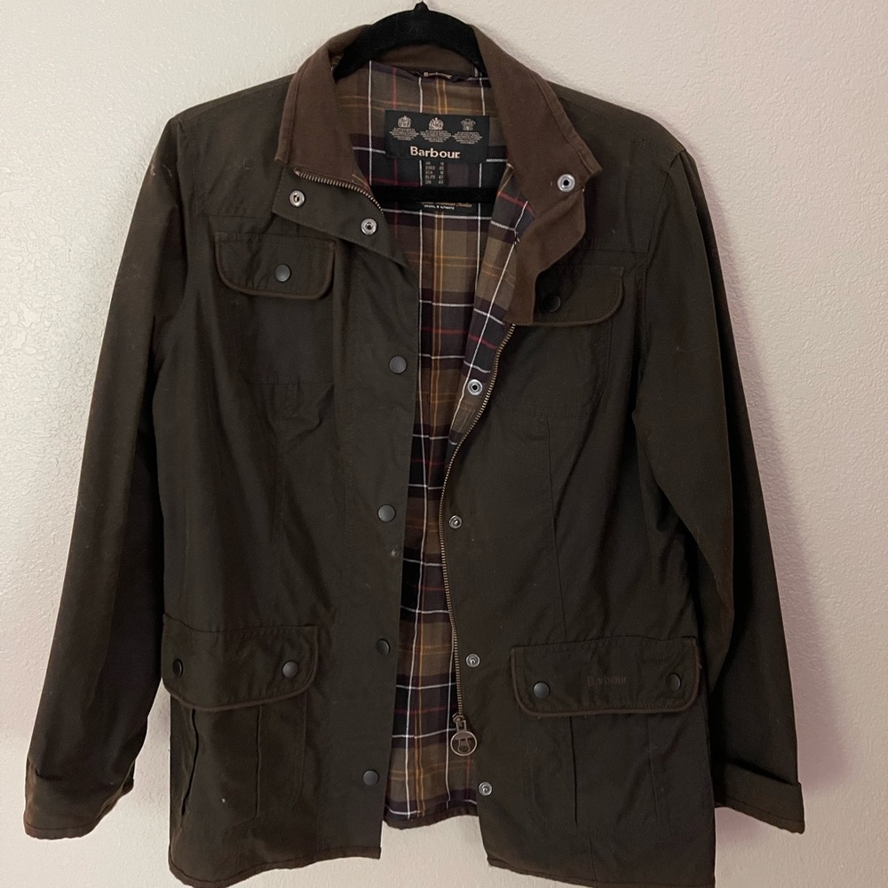 Womens authentic Barbour waxed cotton jacket
